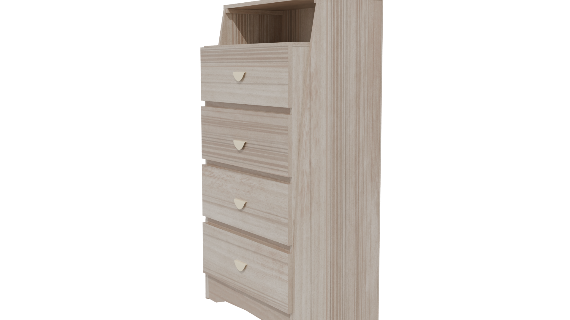 Elegant Modern Wooden Chest of Drawers 3D Model - Professional 3D Model Render 13