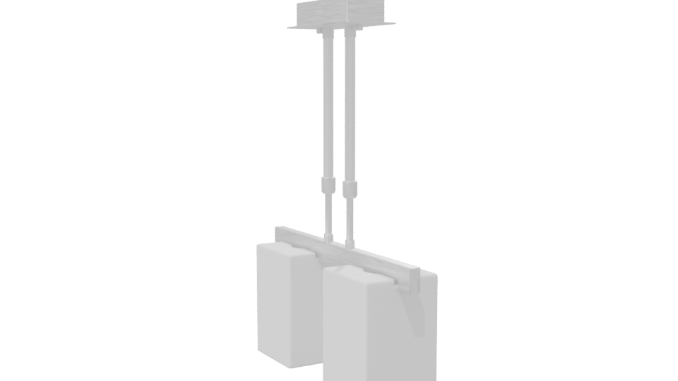 Modern Suspended Ceiling Light Fixture 3D Model - Professional 3D Model Render 7