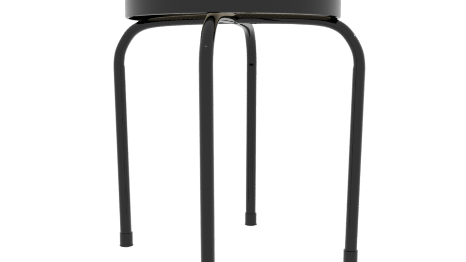 Industrial Metal Stool 3D Model - Professional 3D Model Render 13