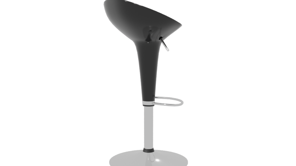 Stylish Modern Bar Stool 3D - Professional 3D Model Render 7