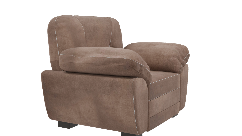 Stylish Fabric Armchair 3D Model - Professional 3D Model Render 9
