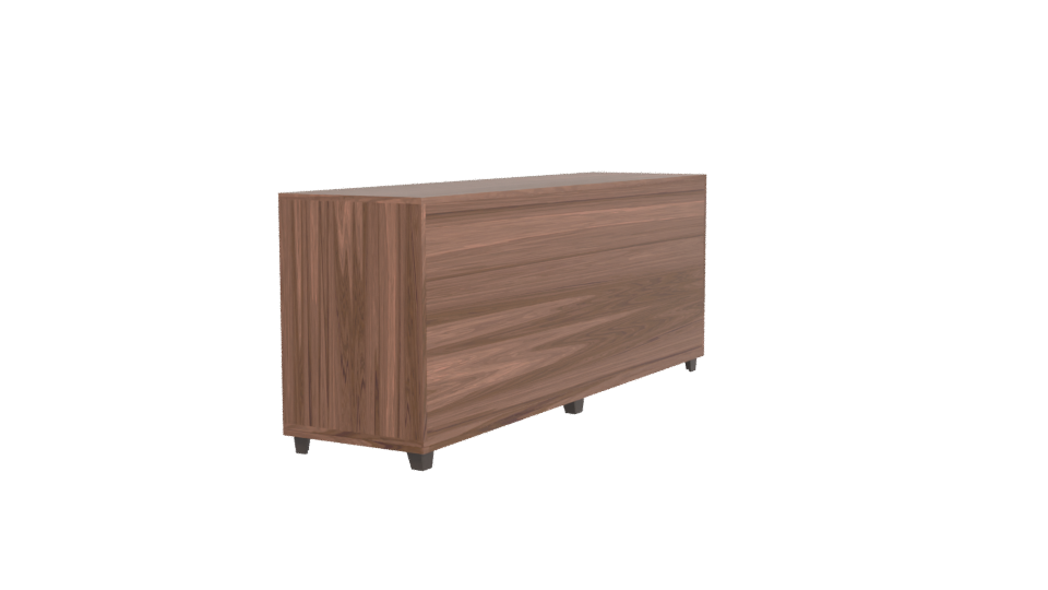 Stylish Wooden Cabinet Model - Professional 3D Model Render 3