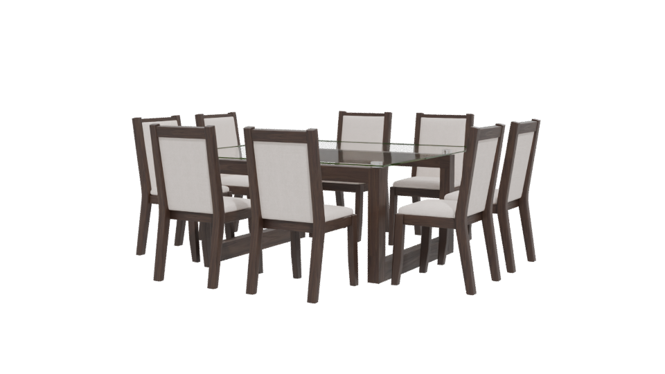 Stylish Modern Dining Table Set - Professional 3D Model Render 12