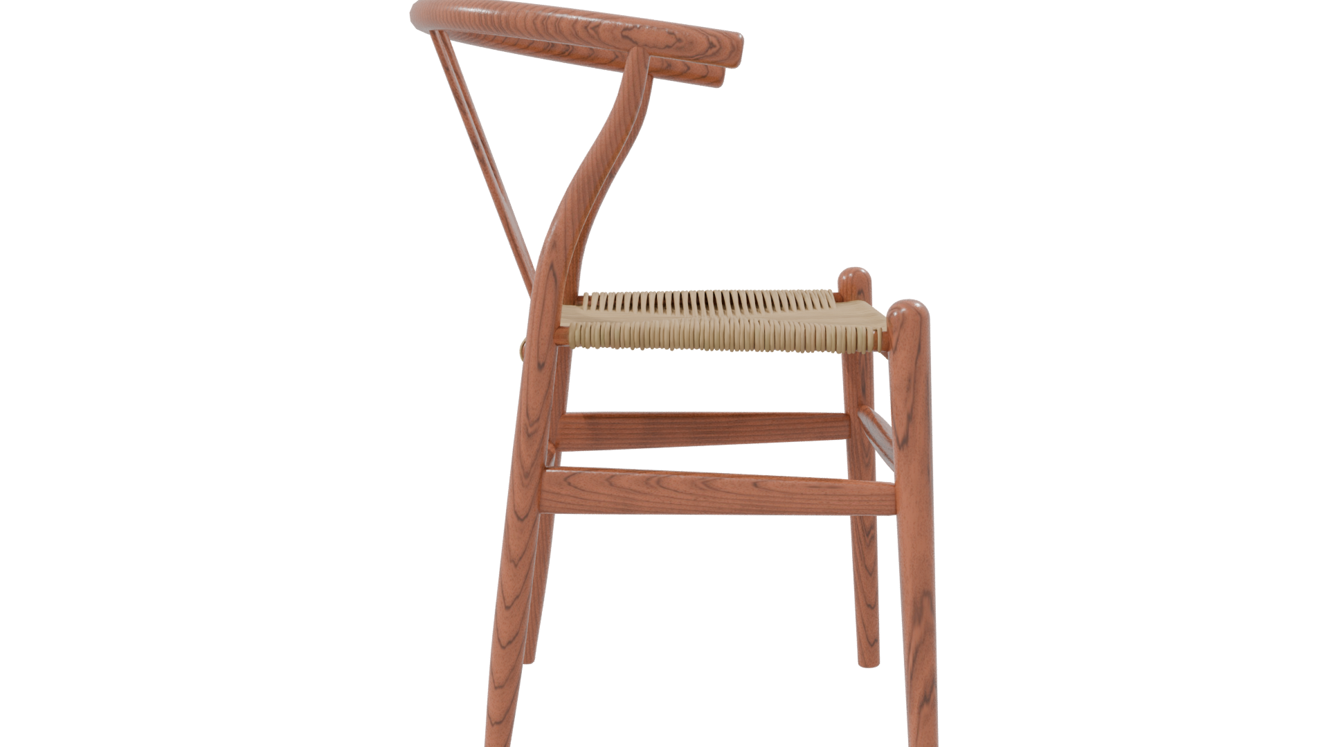 Classic Wooden Wishbone Chair 3D - Professional 3D Model Render 8