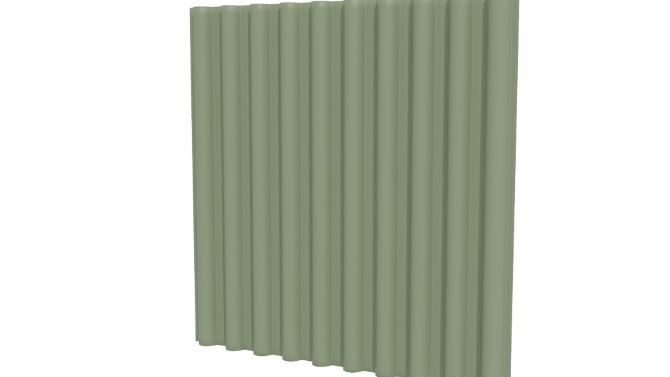 Vertical Corrugated Panel Model - Professional 3D Model Render 12