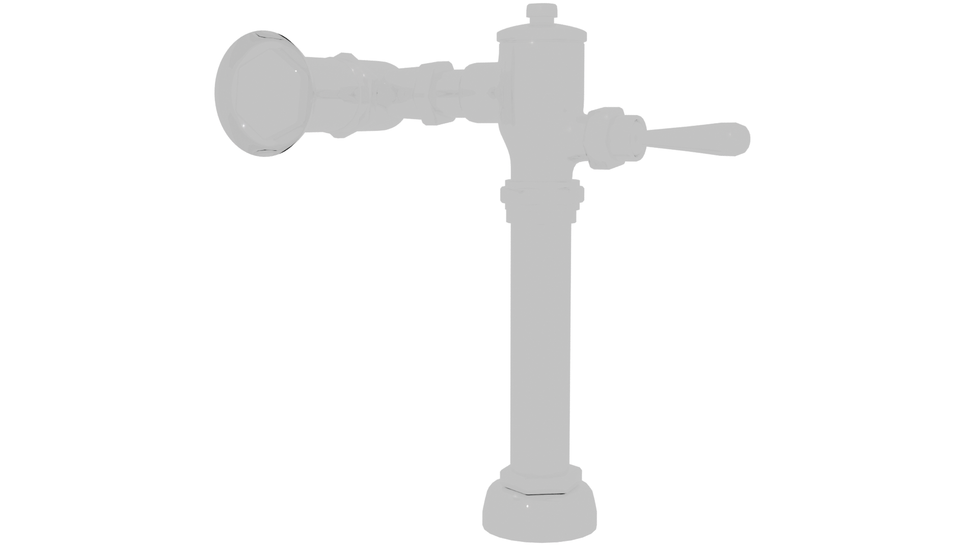 Vintage Style Metal Water Pump 3D - Professional 3D Model Render 6