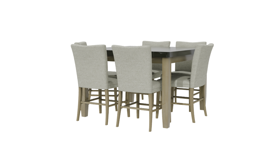 Stylish Dining Table Set 3D - Professional 3D Model Render 6