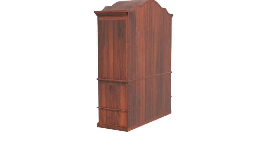 Vintage Display Cabinet 3D Model - Professional 3D Model Render 3