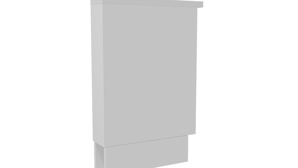 Elegant Minimalist Wooden Shelf 3D - Professional 3D Model Render 7