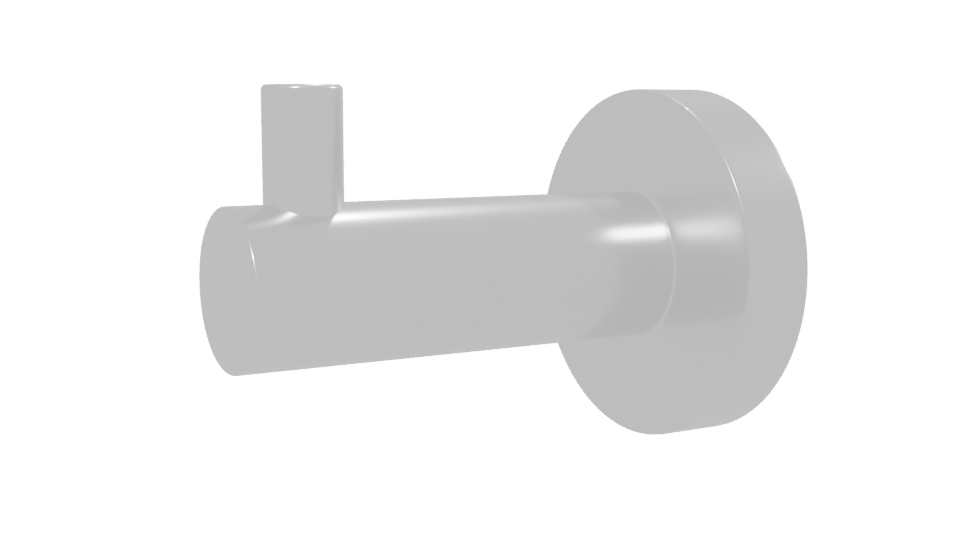 Stylized Metal Wall Hook Model - Professional 3D Model Render 13