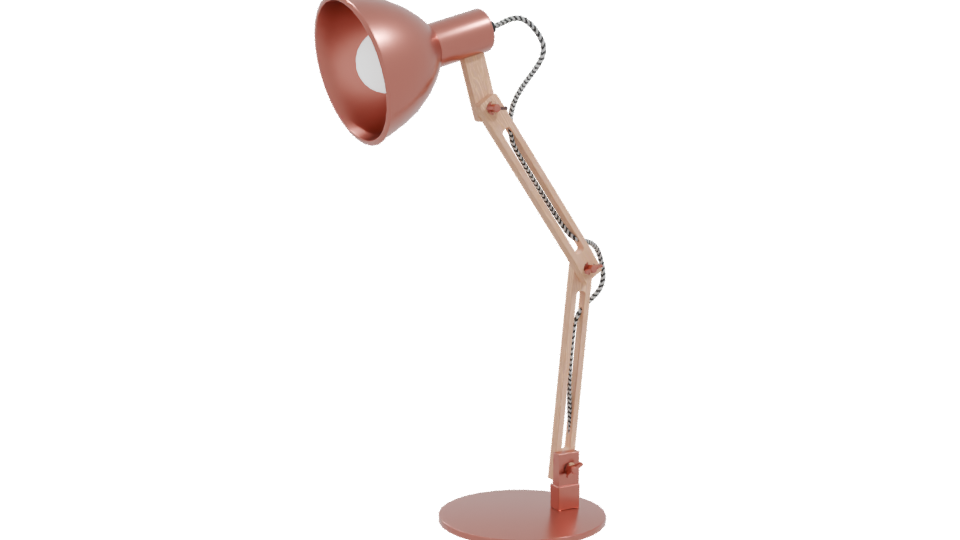 Elegant Copper Desk Lamp 3D - Professional 3D Model Render 10