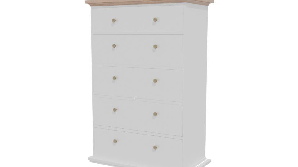 Elegant Wooden Drawer Cabinet 3D - Professional 3D Model Render 12