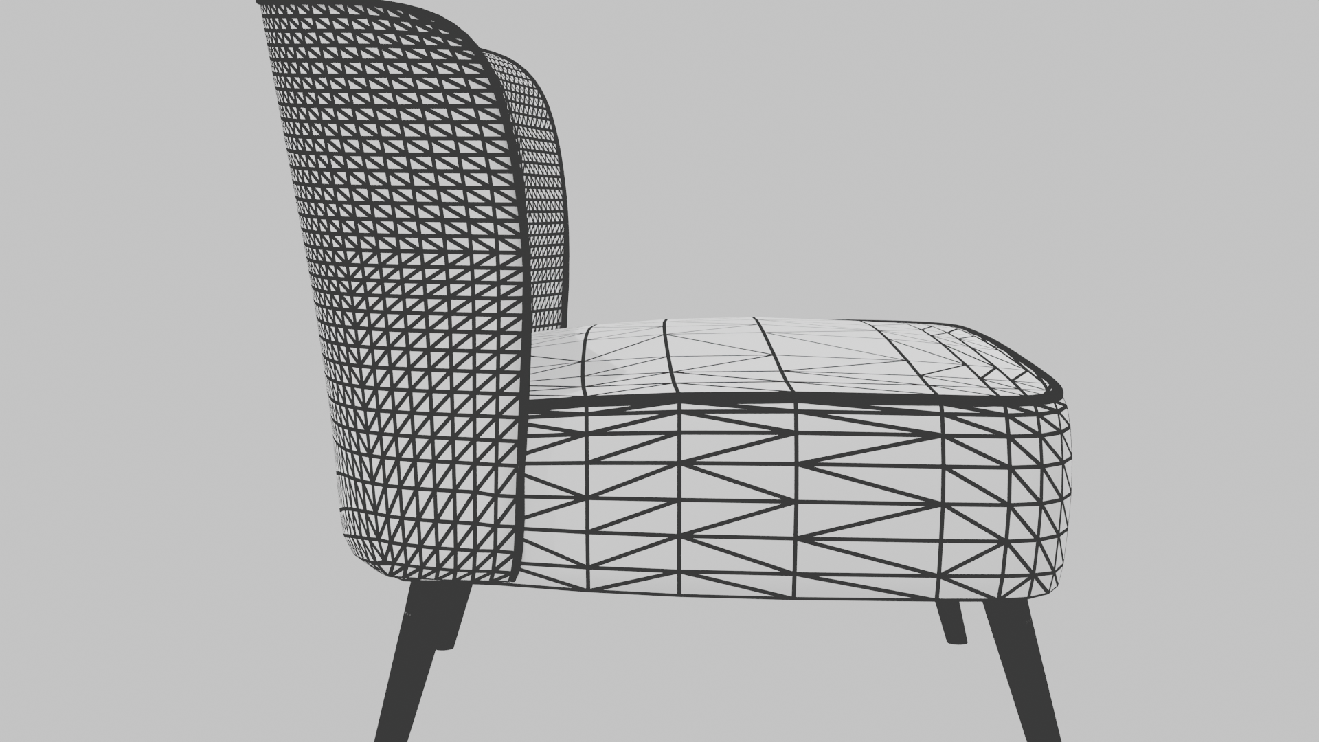 Stylish Fabric Accent Chair 3D - Professional 3D Model Render 15