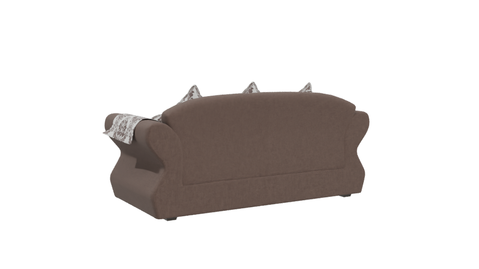 Stylish Brown Sofa 3D Model - Professional 3D Model Render 4