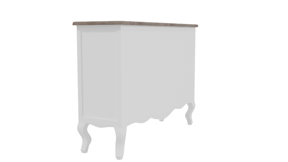 Chic Vintage Sideboard with Intricate Detailing - Professional 3D Model Render 3