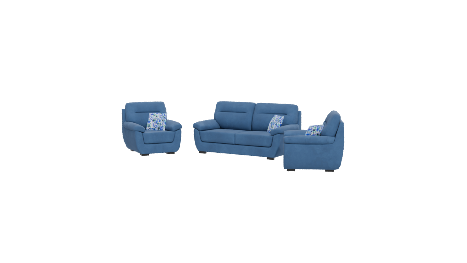 Stylish Leather Sofa Set 3D - Professional 3D Model Render 12