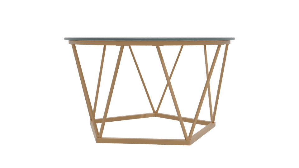 Stylish Glass Top Coffee Table - Professional 3D Model Render 10