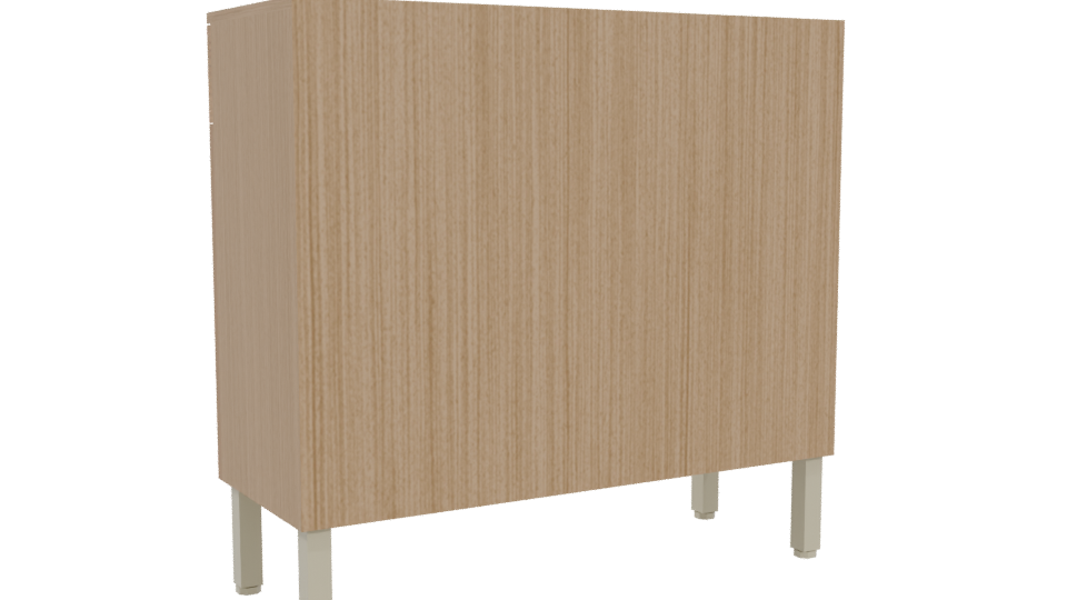 Stylish Wooden Storage Cabinet 3D - Professional 3D Model Render 4