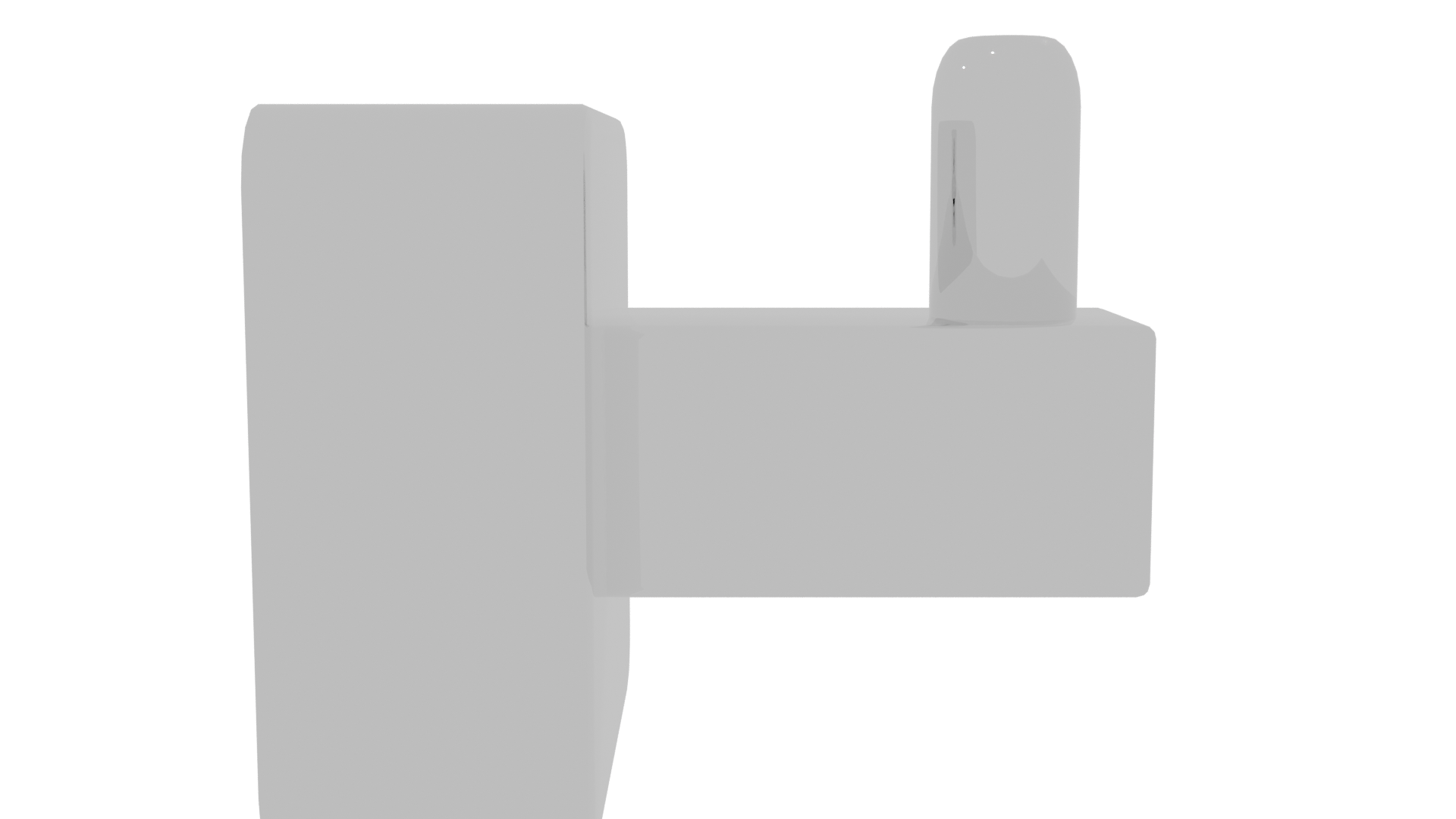 Stylish Metallic Wall Hook 3D - Professional 3D Model Render 8