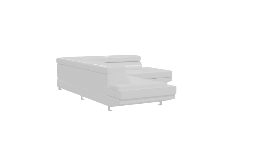 Contemporary L-Shaped Sofa 3D Model - Professional 3D Model Render 10