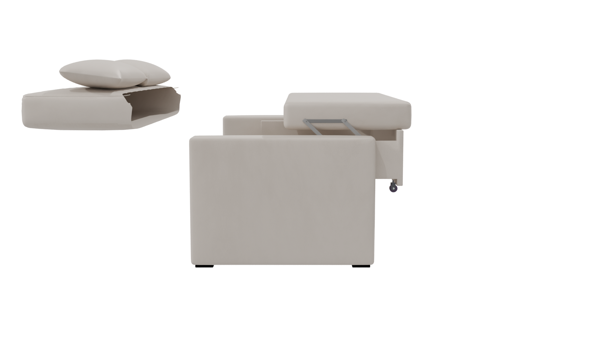 Elegant Modern Sofa Bed 3D Model - Professional 3D Model Render 8