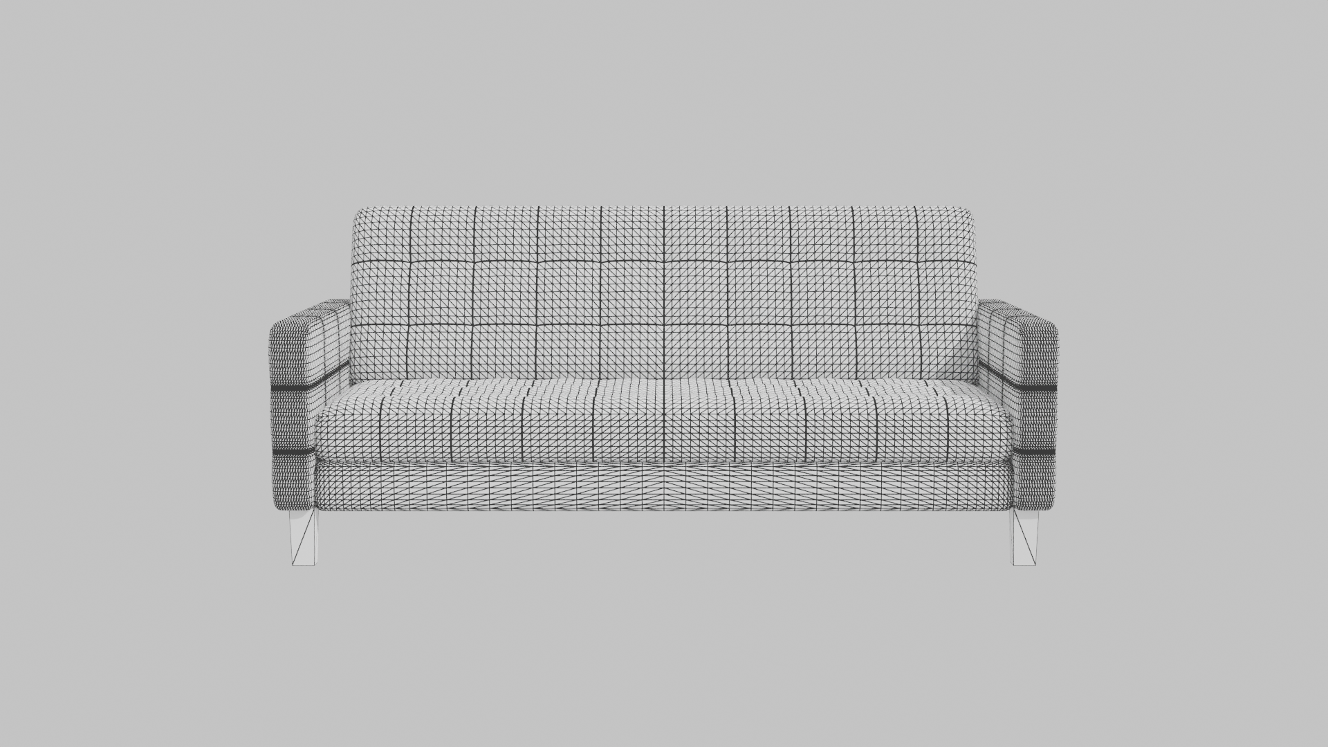 Blue Futon Sofa Model 3D - Professional 3D Model Render 16