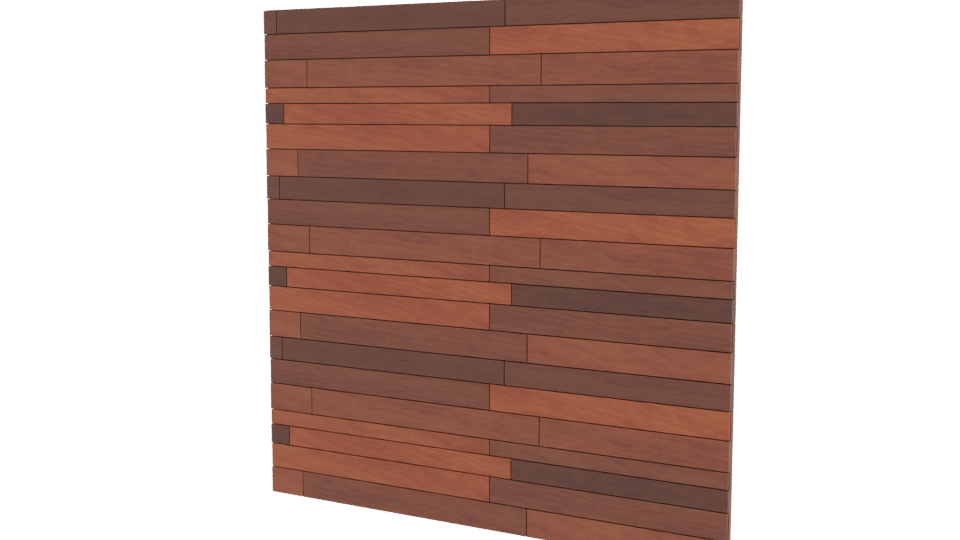 Stylish Wooden Wall Panel 3D - Professional 3D Model Render 12