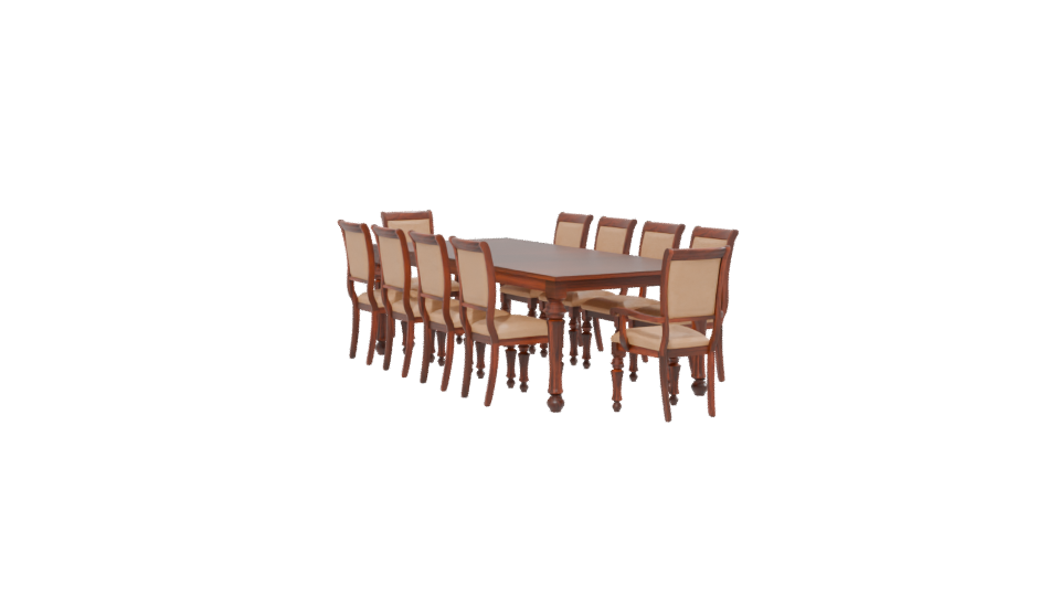 Elegant Dining Table Set Model - Professional 3D Model Render 13