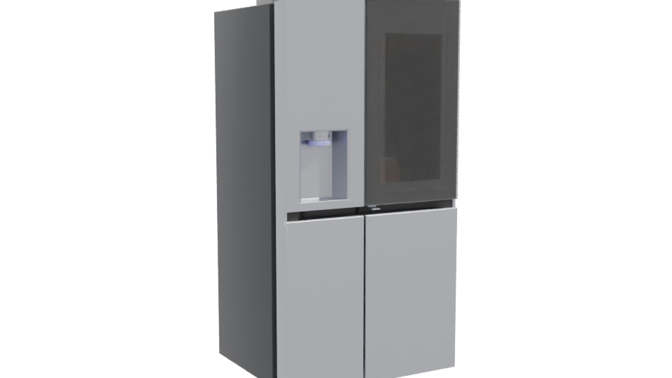 Sleek Smart Refrigerator 3D Model - Professional 3D Model Render 10