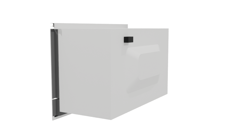 Sleek Wall-Mounted Microwave 3D - Professional 3D Model Render 3