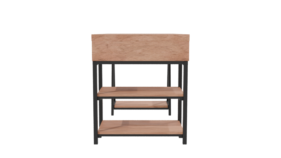 Sleek Modern Writing Desk 3D - Professional 3D Model Render 2