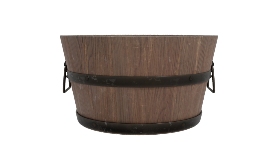 Rustic Wooden Barrel Model - Professional 3D Model Render 11