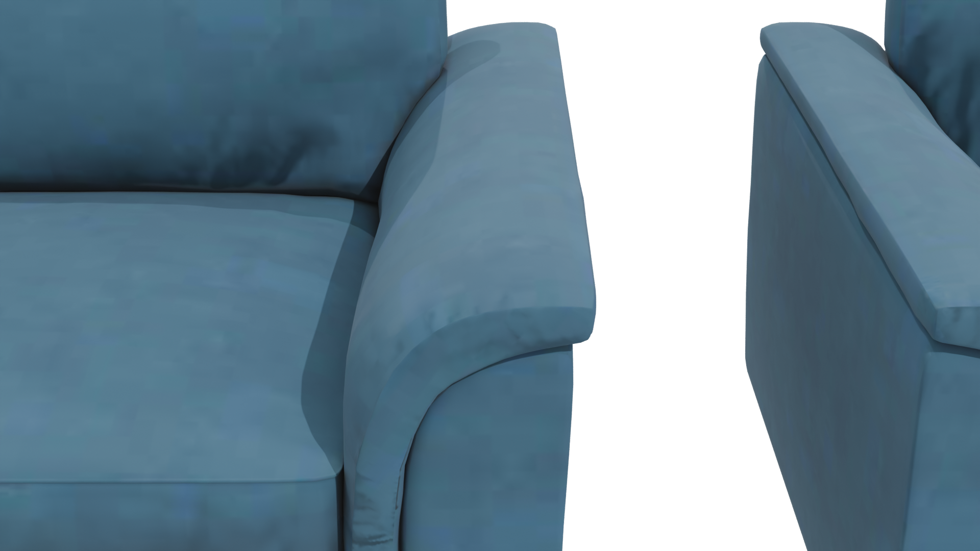 Stylish Blue Sofa Set 3D Model - Professional 3D Model Render 7