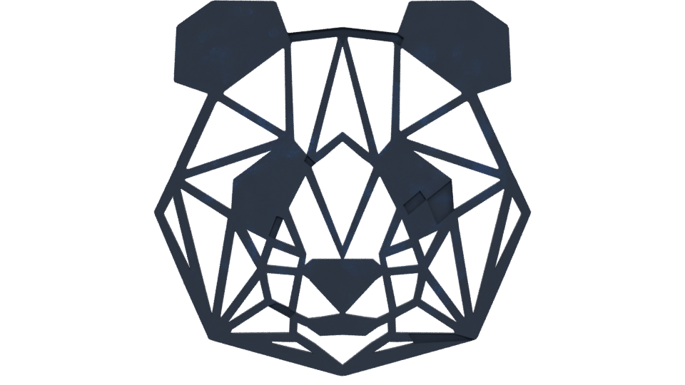 Stylized Panda Head 3D Model - Professional 3D Model Render 5