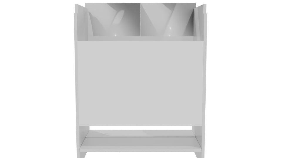 Sleek White Bathroom Vanity Cabinet 3D Model - Professional 3D Model Render 5