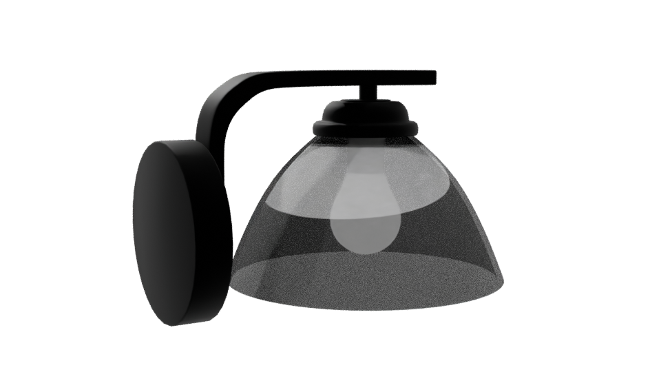 Stylish Glass Wall Lamp 3D Model - Professional 3D Model Render 10