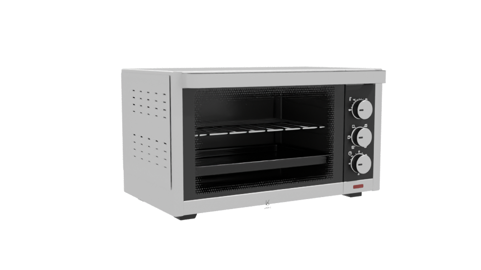 Stylish Compact Electric Oven 3D Model - Professional 3D Model Render 10