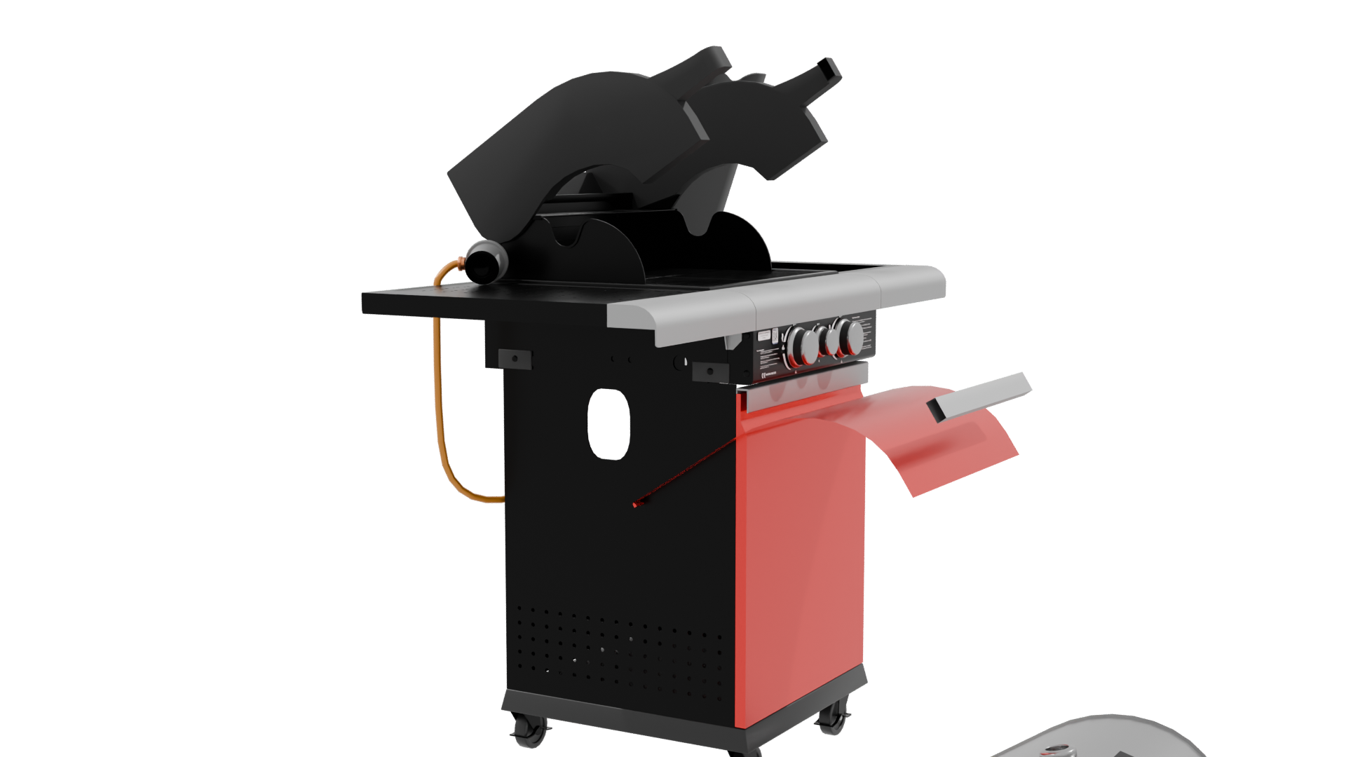 Sleek Outdoor Gas Grill 3D - Professional 3D Model Render 9