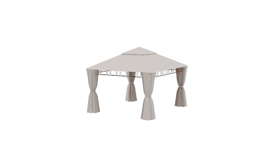 Stylish Outdoor Gazebo Model 3D - Professional 3D Model Render 3