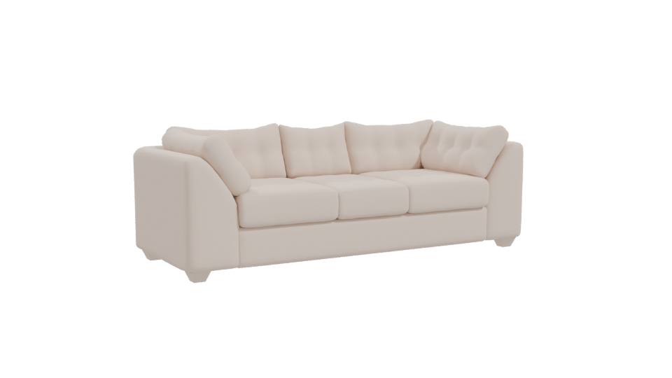 Elegant Modern Fabric Sofa 3D Model - Professional 3D Model Render 10