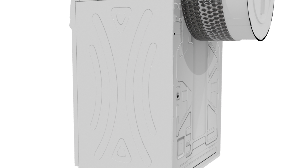 Modern Household Dryer 3D Model - Professional 3D Model Render 3