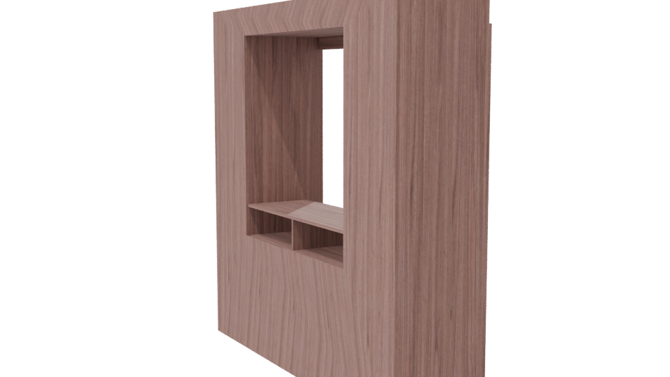 Stylish Modern Wooden Entertainment Center 3D Model - Professional 3D Model Render 7