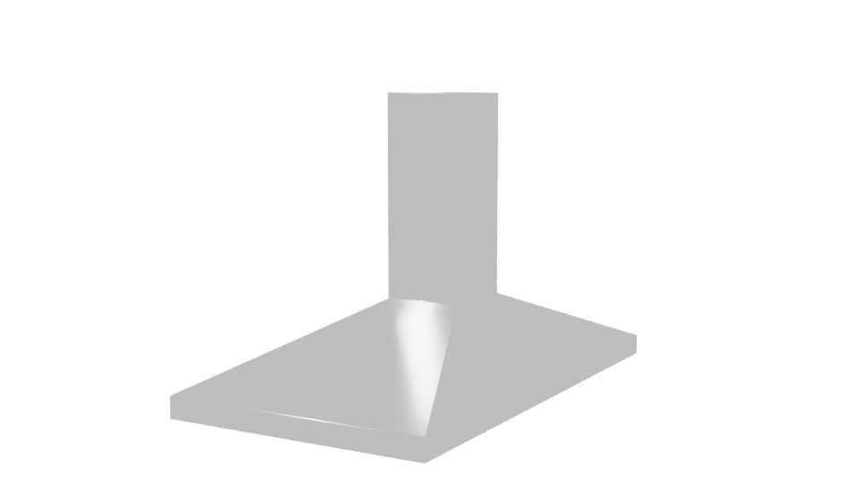 Sleek Kitchen Range Hood Model - Professional 3D Model Render 3