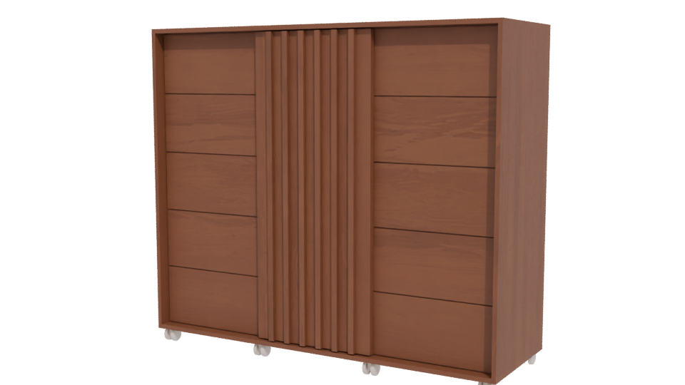 Modern Wooden Cabinet 3D Model - Professional 3D Model Render 12