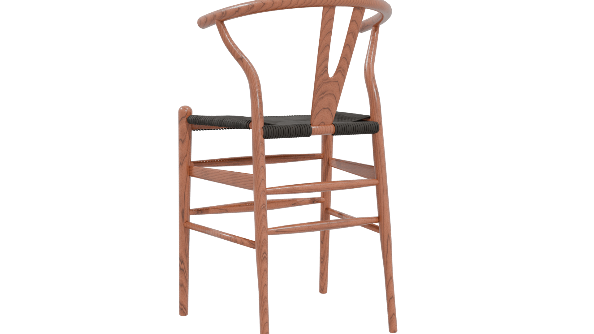 Stylish Wooden Barstool Model - Professional 3D Model Render 19