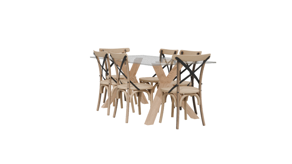 Riviera Glass Dining Set 3D - Professional 3D Model Render 13