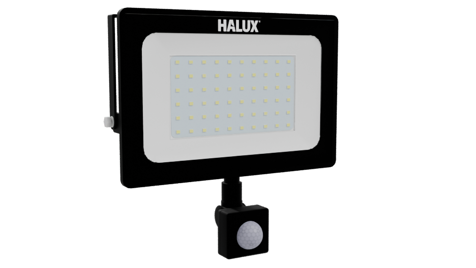 LED Floodlight with Motion Sensor - Professional 3D Model Render 10