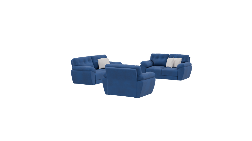 SALA 321 Azul Sofa Set 3D - Professional 3D Model Render 9