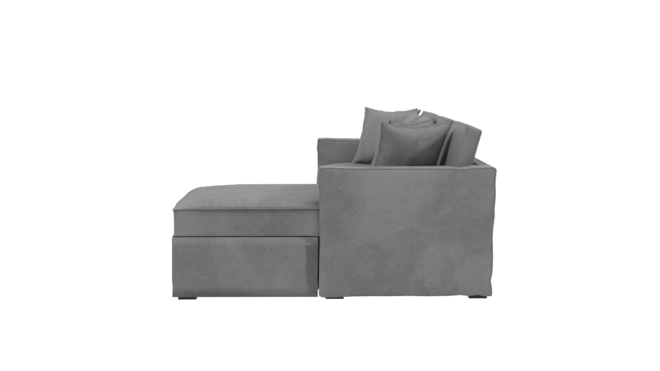 Contemporary L-Shaped Sofa 3D Model - Professional 3D Model Render 2
