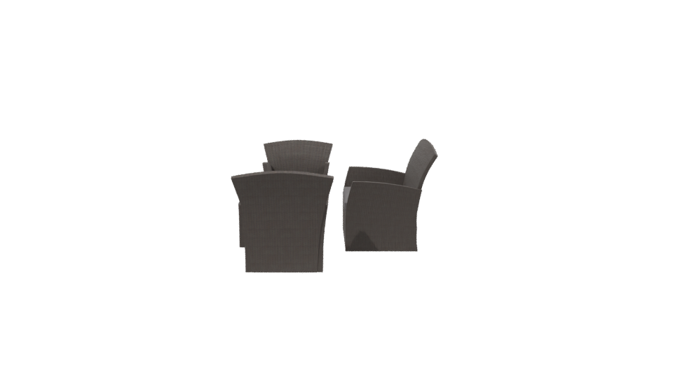 Stylish Outdoor Sofa Set 3D Model - Professional 3D Model Render 2
